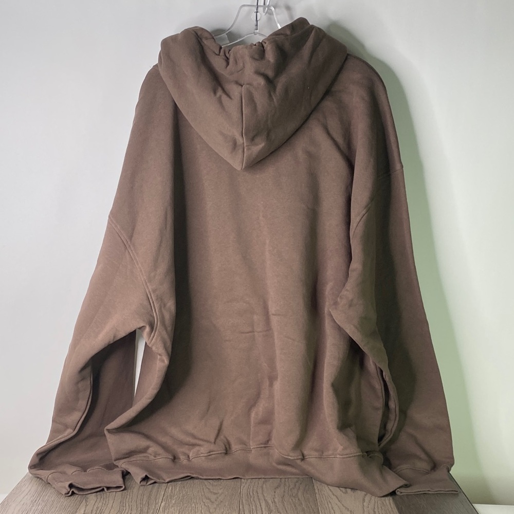 NWT The North Face Brown Men's 2XL Oversized Pullover Hoodie White Logo - 1380 - Picture 6 of 6